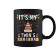 It's My Twin's Birthday Twins Matching Birthday Mom Dad Coffee Mug