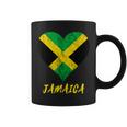 Jamaica Heart Jamaican Roots Jamaica Trip Jamaican Flag Coffee Mug