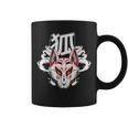 Japanese Kitsune Mask Fox Cyberpunk Style Robotics Art Coffee Mug