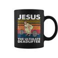 Jesus The Ultimate Deadlifter Fitness Vintage Coffee Mug