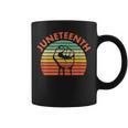 Junenth Raised Fist Vintage Striped Style Coffee Mug