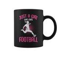 Just A Girl Who Loves Football Girls Youth Players Coffee Mug