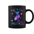 Just A Girl Who Loves Pitbulls Galaxy Space Pitbull Dog Mom Coffee Mug