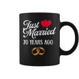 Just Married 70 Years Ago Couple 70Th Anniversary Coffee Mug