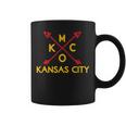 Kansas City Kc Red Black Yellow Kc Arrow Vintage Classic Pro Coffee Mug