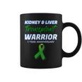 Kidney Liver Transplant 1 Year Anniversary Warrior Survivor Coffee Mug