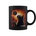 Kitten Cat Wearing Glasses Retro Solar Eclipse April 8 2024 Coffee Mug