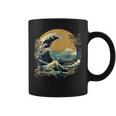 La Gran Ola Y Las Montañas Arte Japonés Kanagawa Taza de café