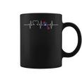 Laos With Heartbeat Vintage Flag Of Laos Coffee Mug