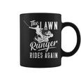 The Lawn Ranger Rides Again Lawn Tractor Mowing Coffee Mug