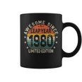 Leap Year 44Th Birthday Awesome Since 1980 Vintage Leap Day Coffee Mug