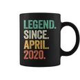 Legend Since April 2020 4Th Birthday Boy 4 Years Old Coffee Mug