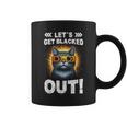Let's Get Blacked Out Total Solar Eclipse 2024 Cat Lover Coffee Mug