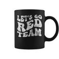 Let's Go Red Team Sports Spirit Game Football Lovers Coffee Mug