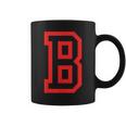 Letter B Large And Bold Outline In Red Coffee Mug