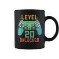 Level 20 Unlocked 20Th Birthday Gamer 20 Year Old Male Coffee Mug