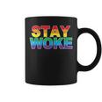 Lgbt Pride Rainbow Black Gay Stay Woke Coffee Mug