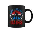 Life Liberty Pursuit Of Gains Workout Weight Lifting Coffee Mug