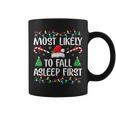Most Likely To Fall Asleep First Xmas Family Coffee Mug