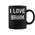 I Love Ibrahim Family Son Daughter Boy Girl Baby Name Coffee Mug