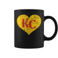 I Love Kansas City Heart Kc Football Vintage Coffee Mug