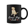 I Love My Lab Cute Golden Labrador Dog Coffee Mug