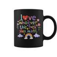Love Whoever The Fuck You Want Flowers Colorful Coffee Mug
