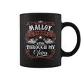 Malloy Blood Runs Through My Veins Vintage Family Name Coffee Mug