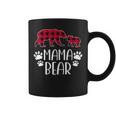 Mama Bear Christmas Pajama Red Buffalo Plaid Mother's Day Coffee Mug