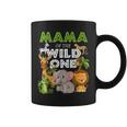Mama Of The Wild One Zoo Birthday Safari Jungle Animal Coffee Mug