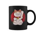 Maneki-Neko Lucky Cat Statue Waving Japanese Style Coffee Mug