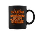 Matching Family Orange Proud Grandpa Class Of 2024 Graduate Coffee Mug