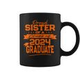 Matching Family Orange Proud Sister Class Of 2024 Graduate Coffee Mug