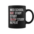 Med School Eat Study Sleep Repeat Medical Student Coffee Mug