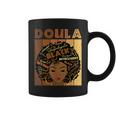 Melanin Doula African Pride Afro Hair Black History Month Coffee Mug
