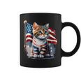 Memorial Day Cat 4Th Of July Patriotic Usa Flag Coffee Mug