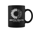 Mental Health Awareness Green Sunflower Mental Health Coffee Mug