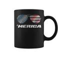 Merica Sunglasses & Us Stars & Stripes Flag 4Th July Coffee Mug