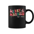 Merry & Married 2023 First Christmas Pajama Couples Matching Coffee Mug