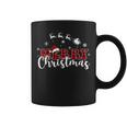 Merry Christmas Buffalo Plaid Red Santa Hat Xmas Pajamas Coffee Mug