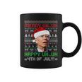 Merry Christmas Joe Biden Happy 4Th Of July Ugly Xmas Coffee Mug