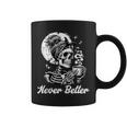 Messy Bun Skeleton Skull Drinking Coffee Never Better Coffee Mug