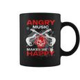 Metalhead Heavy Metal Angry Music Makes Me Happy Metal Fan Coffee Mug