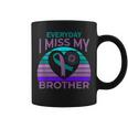 I Miss My Brother Heart Ribbon Suicide Awareness Sister Coffee Mug