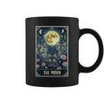 The Moon Tarot Card Three Cats Moon Flower Cute Cat Moon Coffee Mug