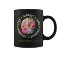 Motivational Support Floral Brain Mental Health Awareness Coffee Mug