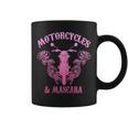 Motorcycles & Mascara Biker Girl Pink Vintage Coffee Mug