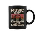 Music Is My Love Language Musician Outfit Edm Music Lover Dj Coffee Mug