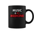 Music Is My Medicine Typography Music Lover Quote Coffee Mug