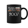 Music Nerd Since 2007 13Th Birthday Music Lover Musical Coffee Mug